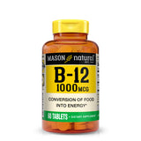 Vitamin B12 1000 mcg with Calcium - Healthy Conversion of Food into Energy, Supports Nerve Function and Health, 60 Tablets