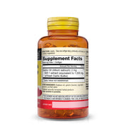 Mason Natural Garlic 1000mg - Healthy Heart & Circulatory Function Softgells. Image of back of bottle on white background.