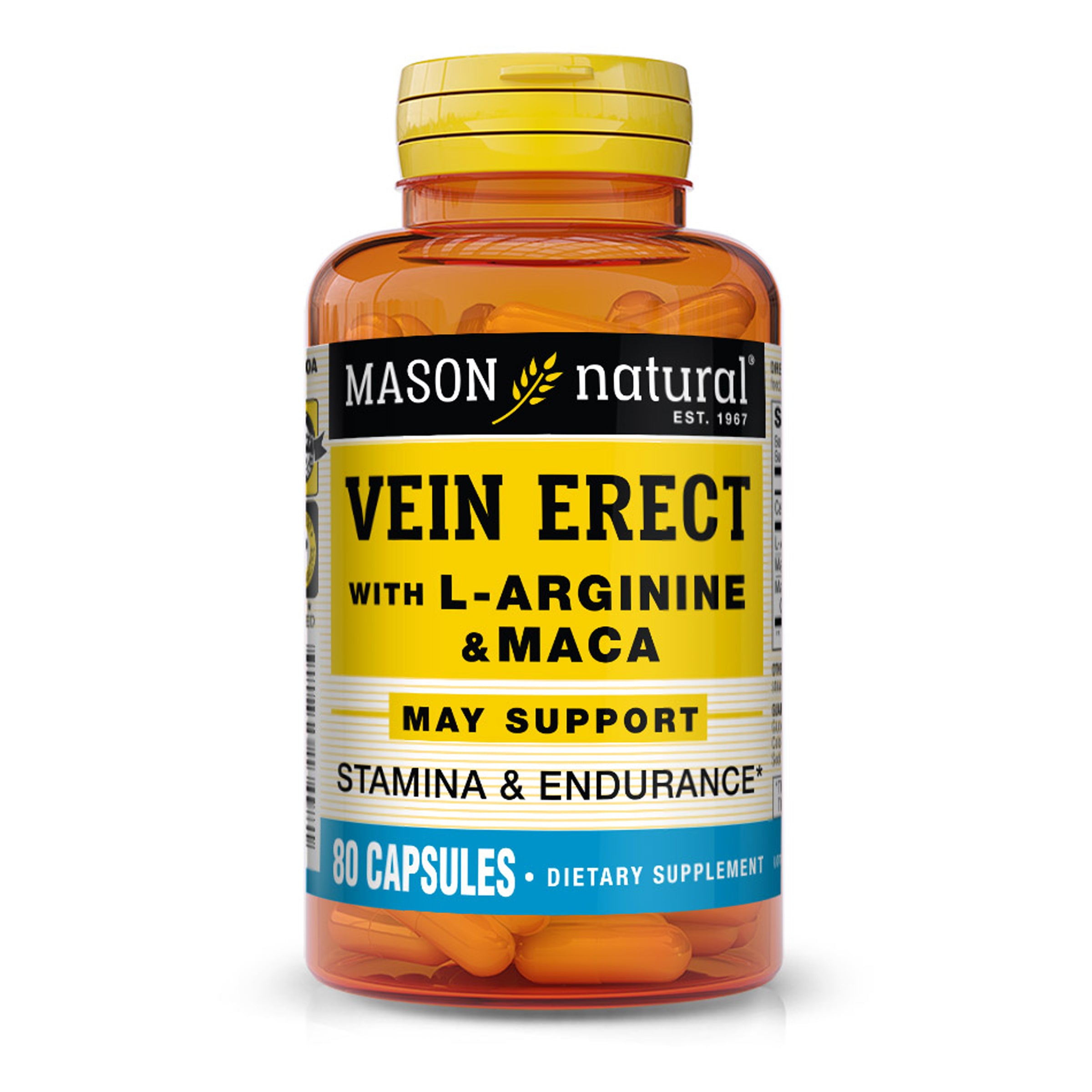 Vein Erect with L-Arginine and Maca, 80 Capsules