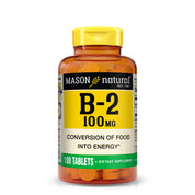 Vitamin B2 (Riboflavin) 100 mg - Healthy Conversion of Food into Energy, Supports Nerve Function and Health, 100 Tablets