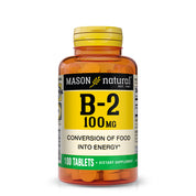 Vitamin B2 (Riboflavin) 100 mg - Healthy Conversion of Food into Energy, Supports Nerve Function and Health, 100 Tablets