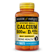 Calcium 500mg (Oyster Shell) with Vitamin D3-Strengthens Muscle Function, Supports Healthy Bones, and Overall Health, Tablets