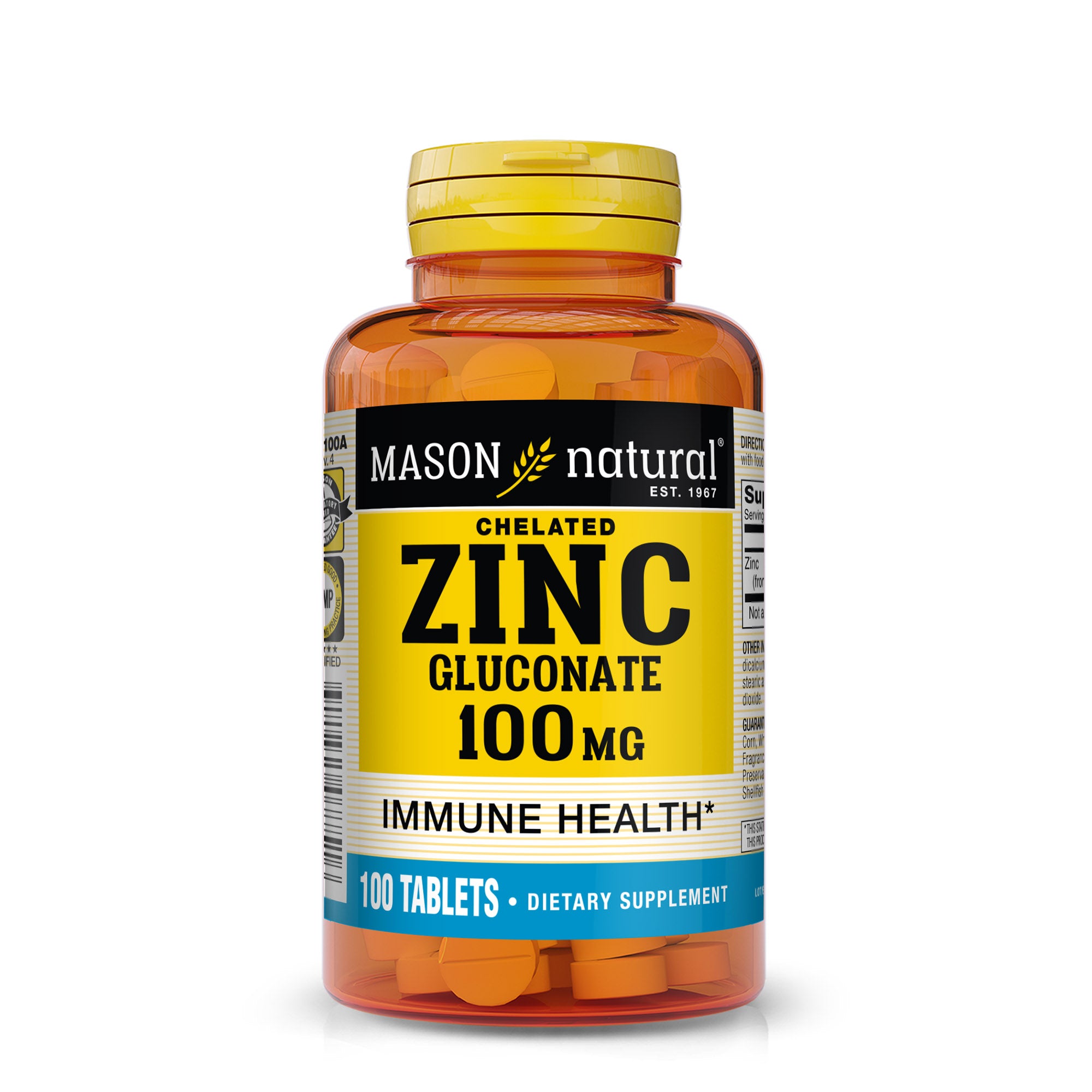 Zinc 100 mg - Advanced Immune System Support, Improves Antioxidant Support, Essential Mineral Supplement, 100 Tablets