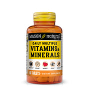 Mason Natural Daily Multiple Vitamins with Minerals - 60 Tablets. Image of front of supplement bottle.