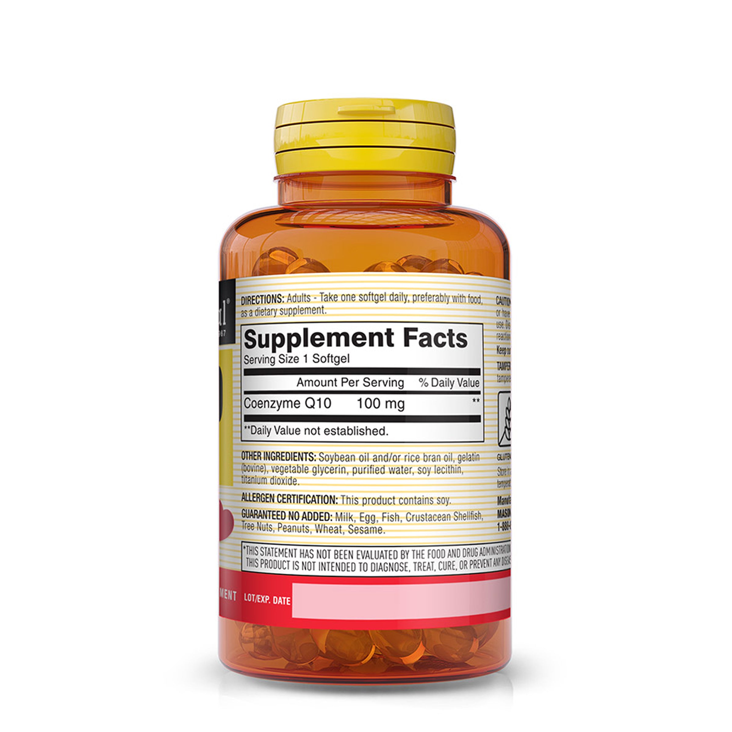 Co Q10 100 mg - Healthy Heart and Cellular Energy Production, Supports Cardiovascular Health, 30 Softgels